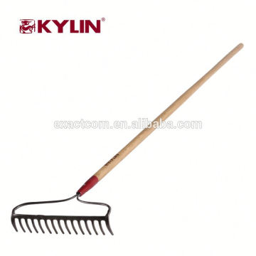 15 Teeth Factory Roof Farming Bow Metal Adjustable Leaf Rake